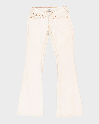 Women's True Religion Cream Cord Flare Trousers W:29