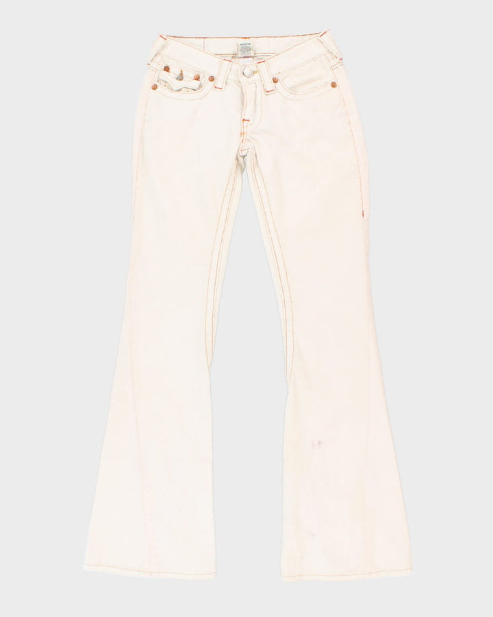 Women's True Religion Cream Cord Flare Trousers W:29