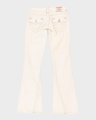 Women's True Religion Cream Cord Flare Trousers W:29