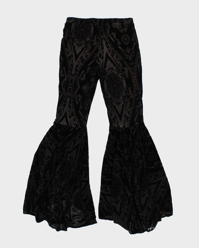 Women's Velvet Patterned Trousers - W30