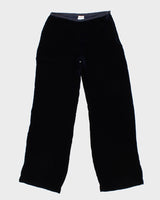 Armani Collezioni Dark Blue Velvet Trousers - W28 L32