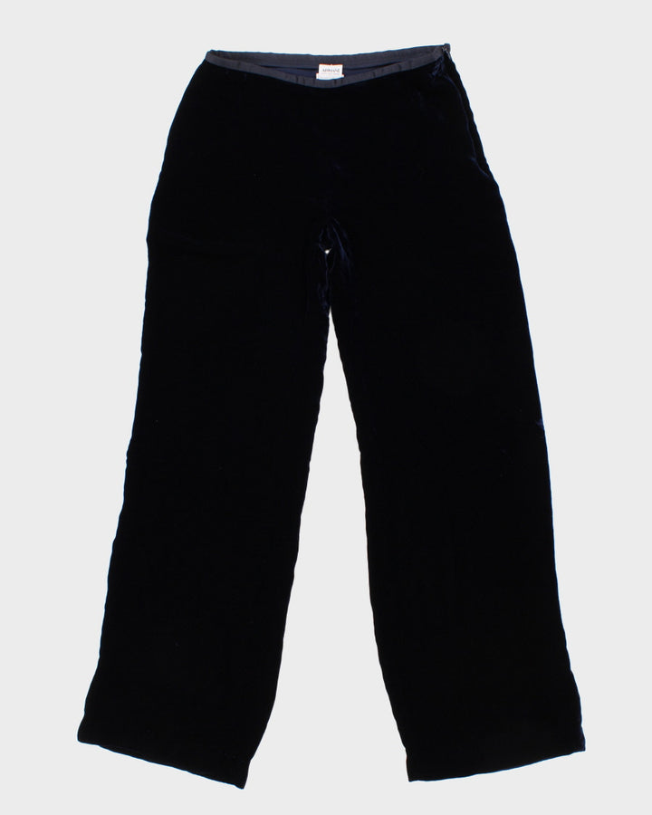 Armani Collezioni Dark Blue Velvet Trousers - W28 L32