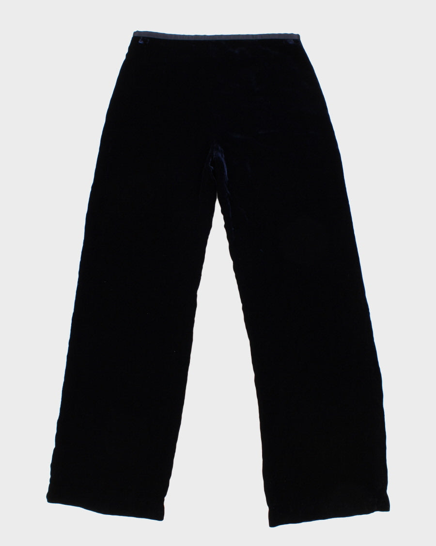 Armani Collezioni Dark Blue Velvet Trousers - W28 L32