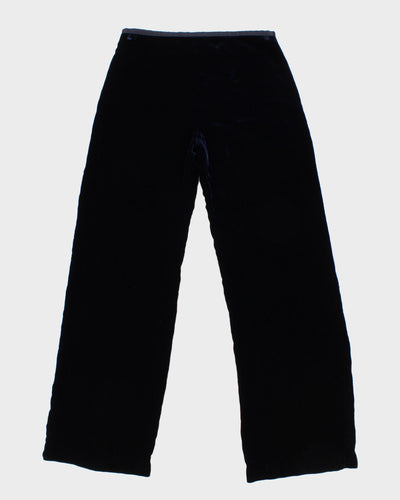 Armani Collezioni Dark Blue Velvet Trousers - W28 L32