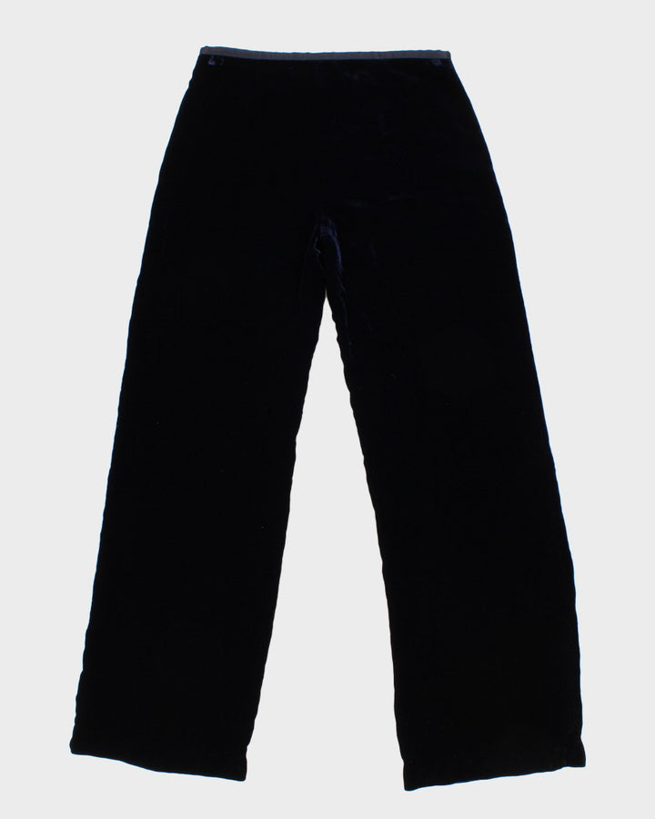 Armani Collezioni Dark Blue Velvet Trousers - W28 L32