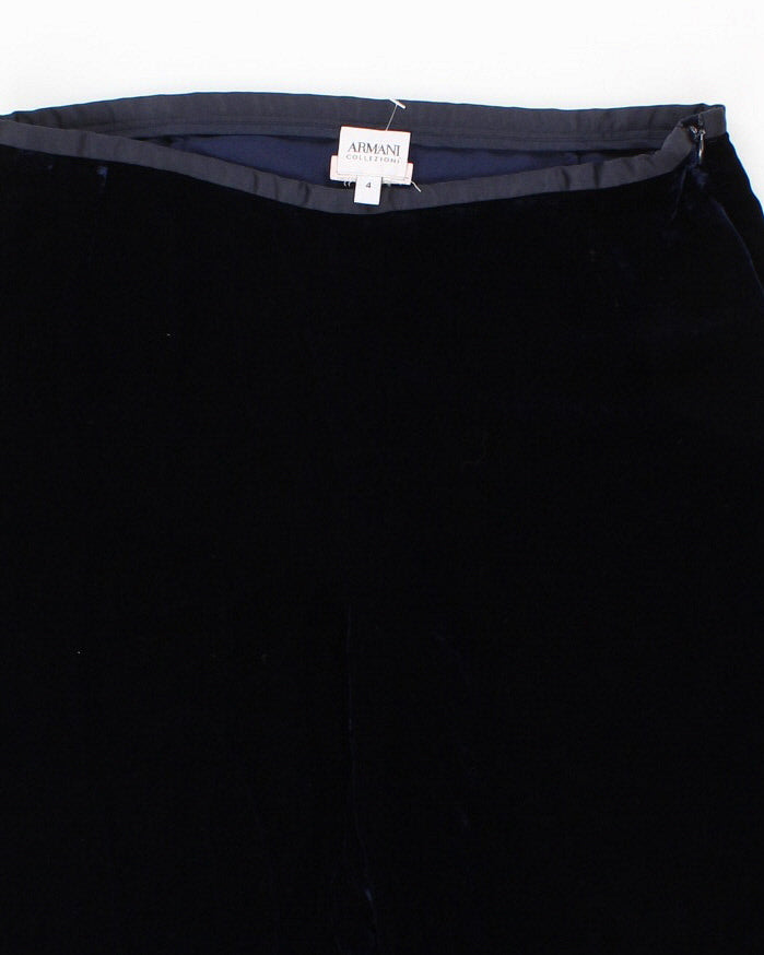 Armani Collezioni Dark Blue Velvet Trousers - W28 L32