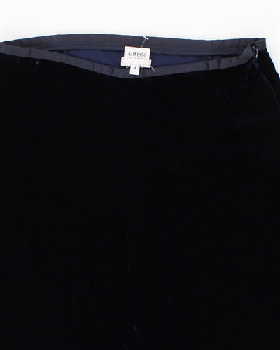 Armani Collezioni Dark Blue Velvet Trousers - W28 L32