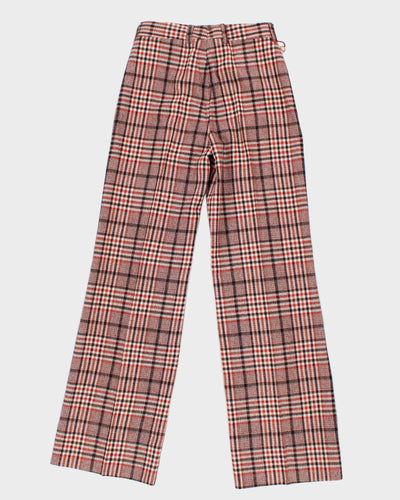 Vintage 60s Patterned Trousers - W26 L30