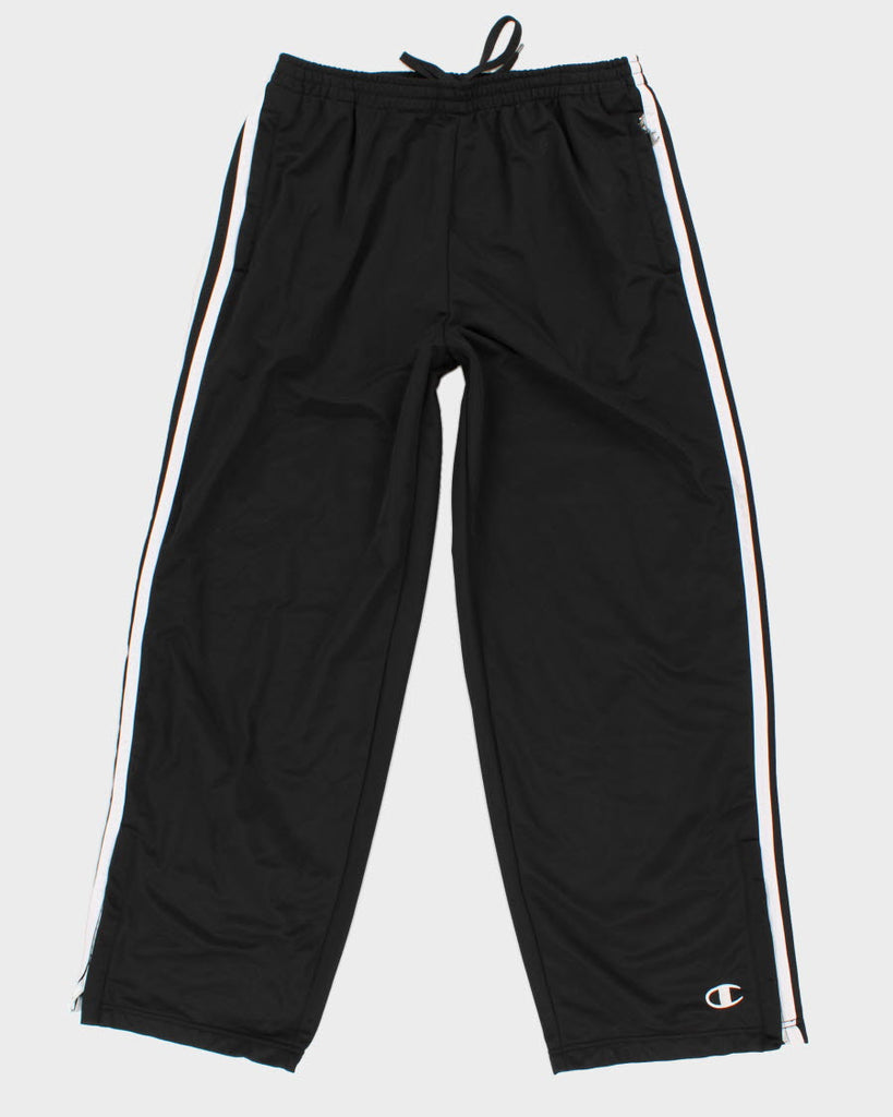 Black champion tracksuit best sale bottoms