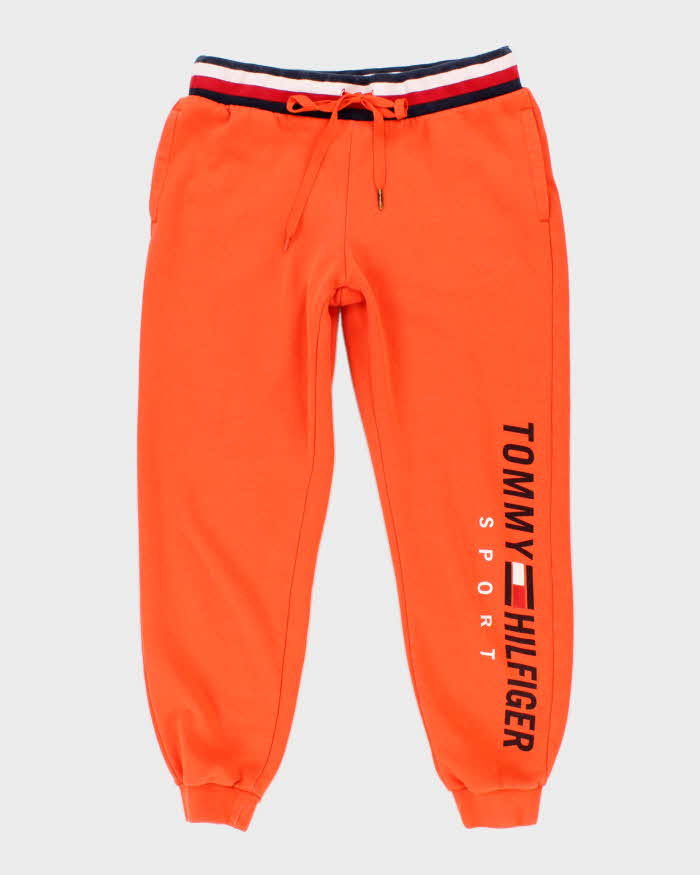 00s Tommy Hilfiger Sports Orange Sweatpants - S