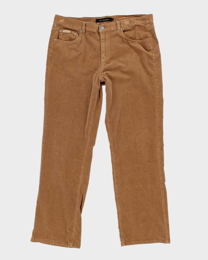 Women's Tan Calvin Klein Corduroy Trousers - W38 L30