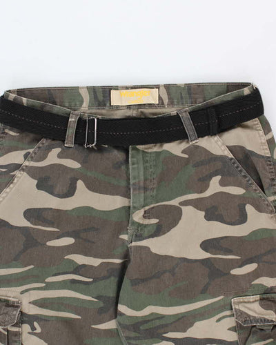 Wrangler Camouflage Cropped Belted Cargo Trousers - W32 L27