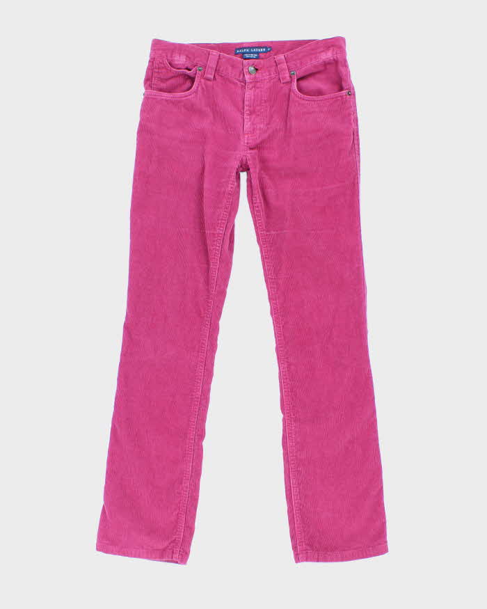 Vintage 2000s Ralph Lauren Pink Cord Trousers - W 30