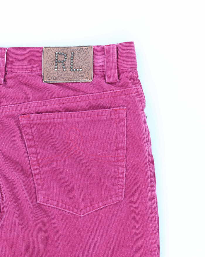 Vintage 2000s Ralph Lauren Pink Cord Trousers - W 30