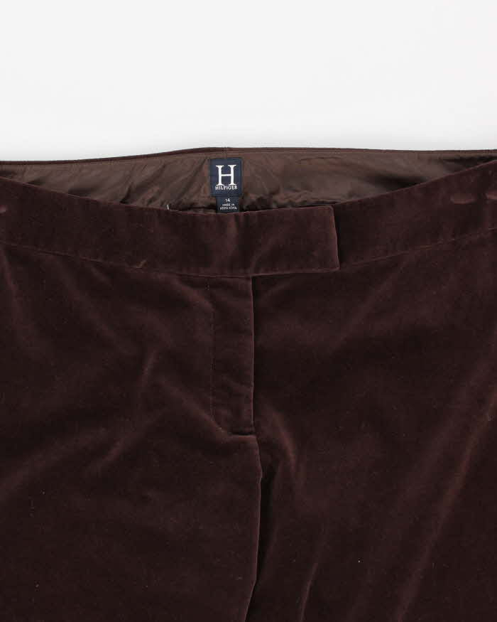 00s Hilfiger Brown Velvet Trousers - W36 L32