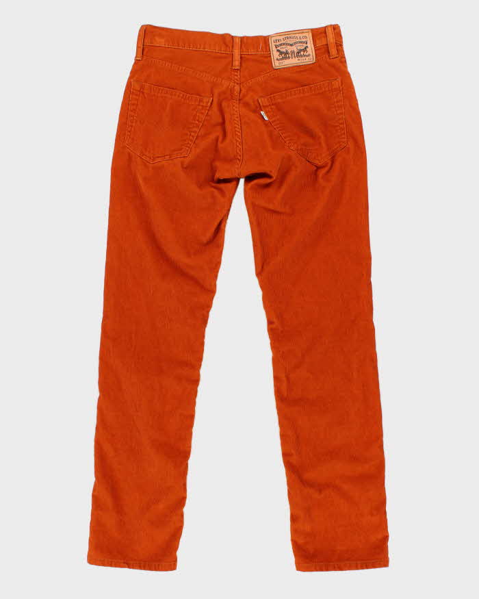 Pantalones de pana naranja con lengüeta blanca Levi's W31 L31