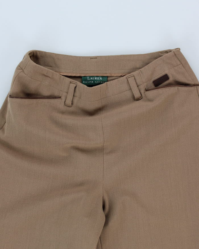 00s Lauren Ralph Lauren Beige Wool Blend Trousers - W28 L29