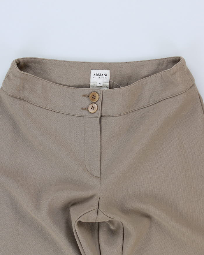 Vintage 90s Armani Collezioni Beige Trousers - W28 L29