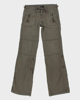 Y2K 00s Khaki Low Rise Trousers - W31 L33
