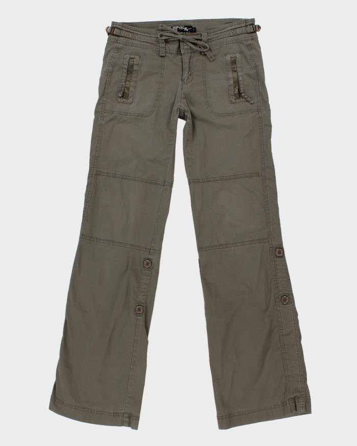 Y2K 00s Khaki Low Rise Trousers - W31 L33