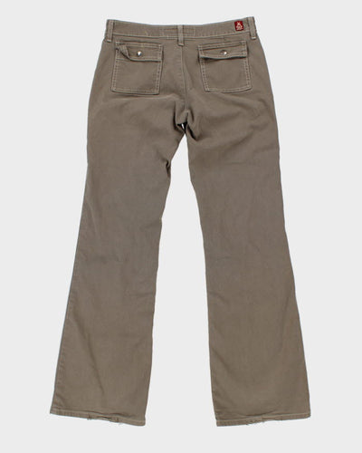 Y2K 00s Khaki Cargo Trousers - W30 L31