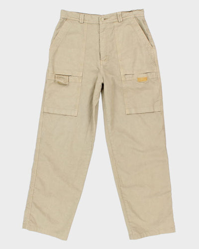 Y2K 00s Beige Cargo Trousers - W31 L29