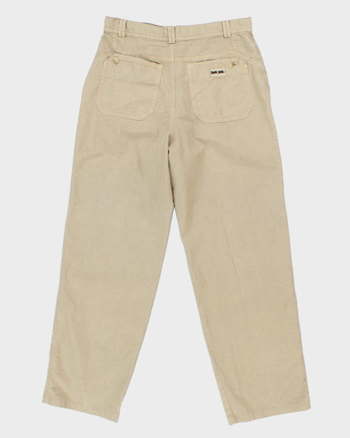 Y2K 00s Beige Cargo Trousers - W31 L29