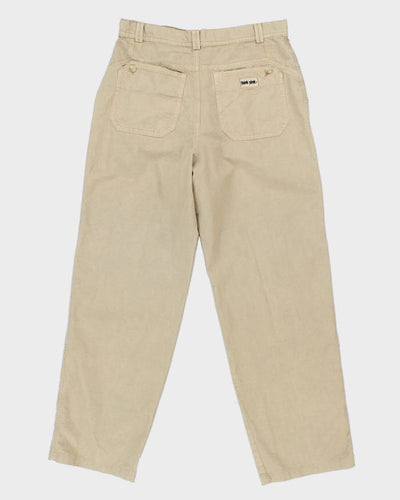 Y2K 00s Beige Cargo Trousers - W31 L29