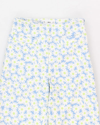 Women's Mango High Waisted Floral Trousers - S