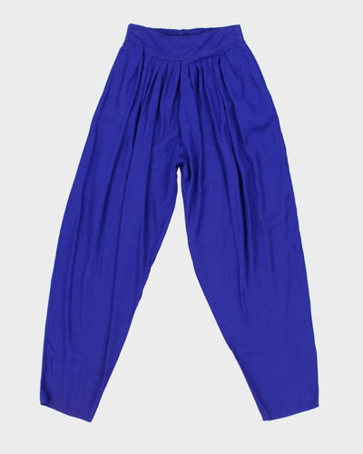 Women's 80s Purple High waisted Trousers - W26