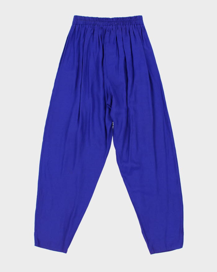 Women's 80s Purple High waisted Trousers - W26
