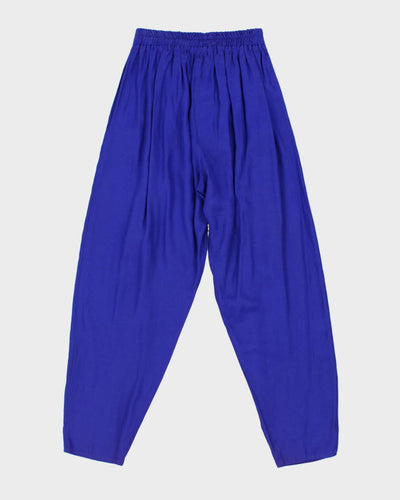 Women's 80s Purple High waisted Trousers - W26
