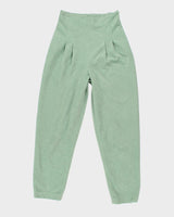 Women's High Waisted Turquoise Trousers - W28 L28