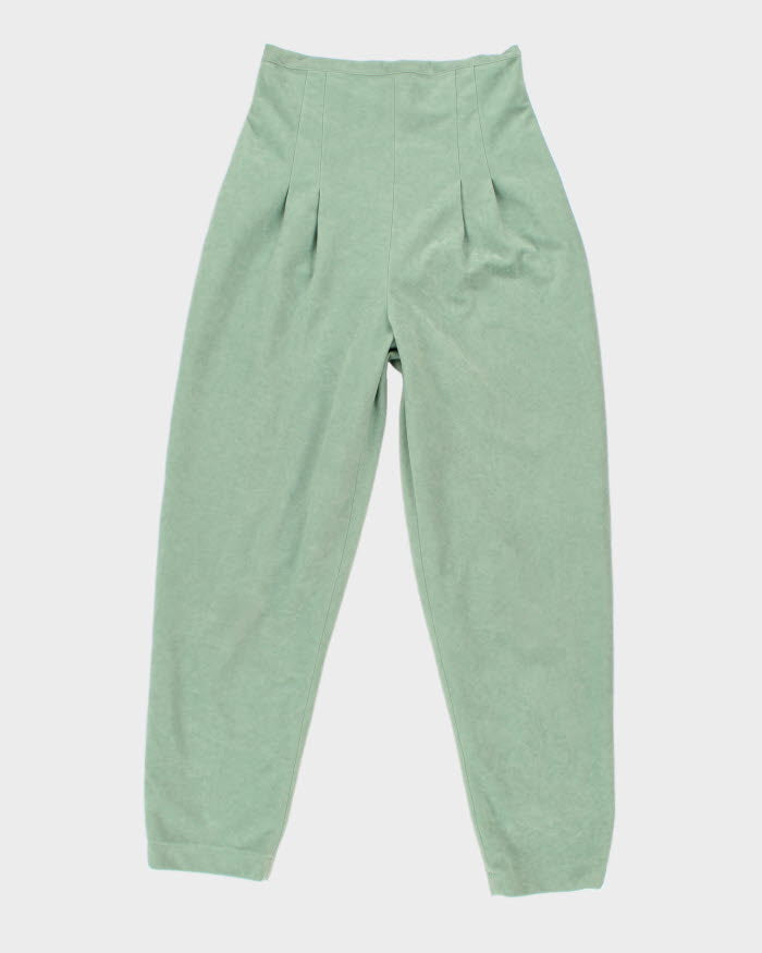 Women's High Waisted Turquoise Trousers - W28 L28