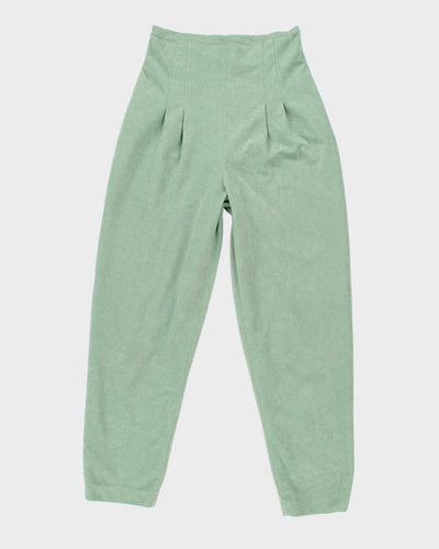 Women's High Waisted Turquoise Trousers - W28 L28
