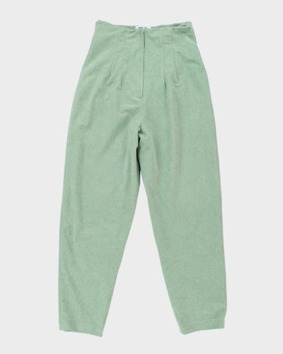 Women's High Waisted Turquoise Trousers - W28 L28