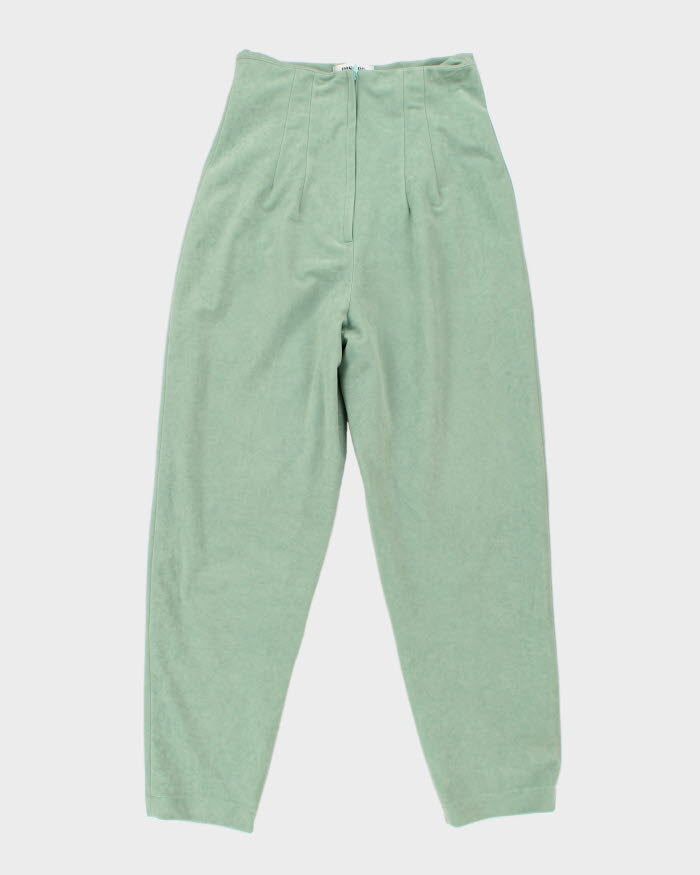Women's High Waisted Turquoise Trousers - W28 L28