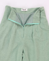 Women's High Waisted Turquoise Trousers - W28 L28