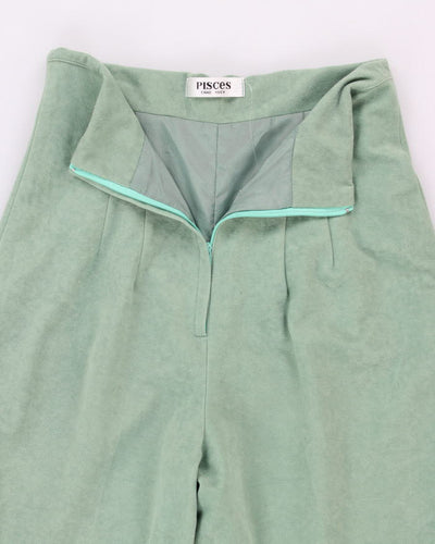 Women's High Waisted Turquoise Trousers - W28 L28