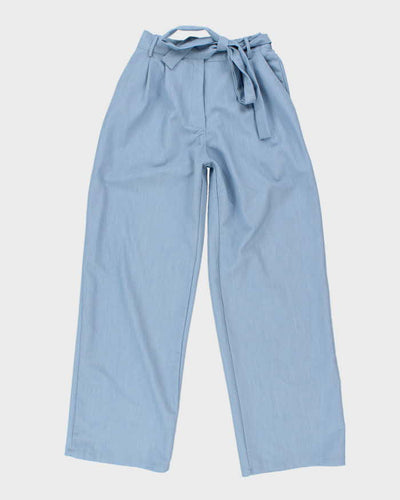 Women's High Waisted Blue Trousers W26 L29
