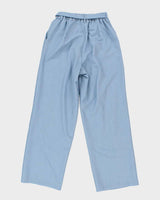 Women's High Waisted Blue Trousers W26 L29