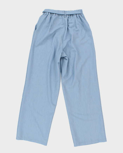 Women's High Waisted Blue Trousers W26 L29