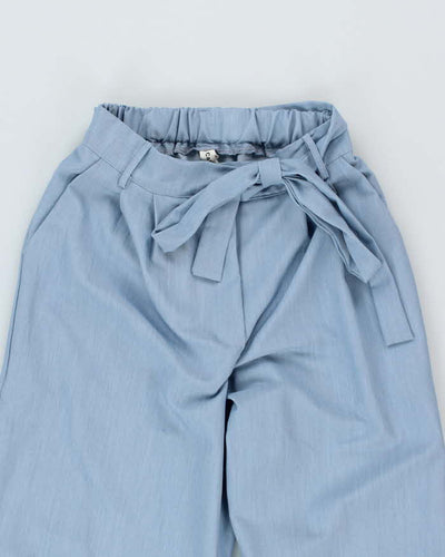 Women's High Waisted Blue Trousers W26 L29
