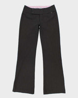 Y2k 00s Song Luxury Pin Stripe Flare Trousers -  S