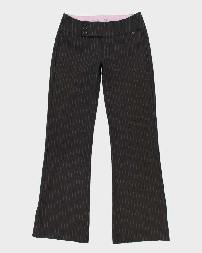 Y2k 00s Song Luxury Pin Stripe Flare Trousers -  S