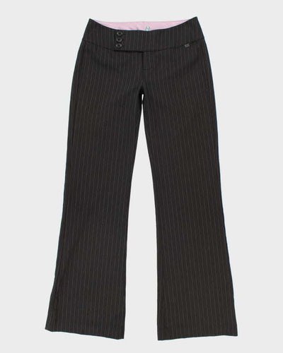 Y2k 00s Song Luxury Pin Stripe Flare Trousers -  S