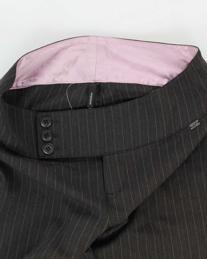 Y2k 00s Song Luxury Pin Stripe Flare Trousers -  S