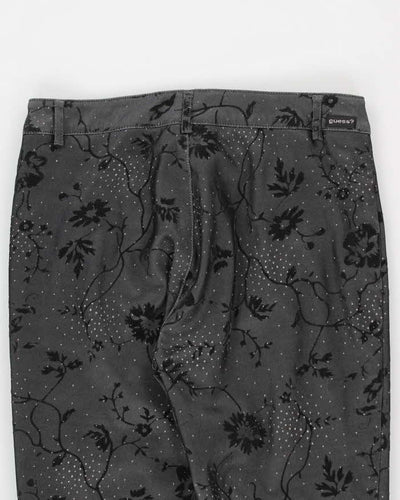 Vintage 90s Guess Floral Sparkly Trousers - W28
