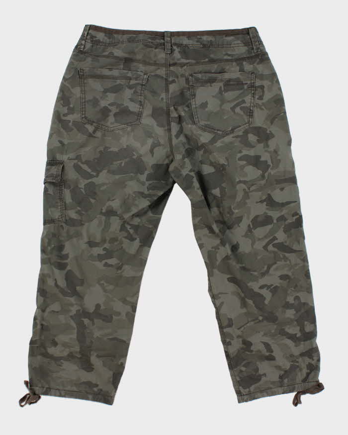 Y2k 00s DKNY Camouflage Cropped Cargo Trousers - W32