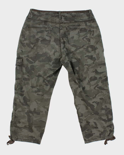 Y2k 00s DKNY Camouflage Cropped Cargo Trousers - W32